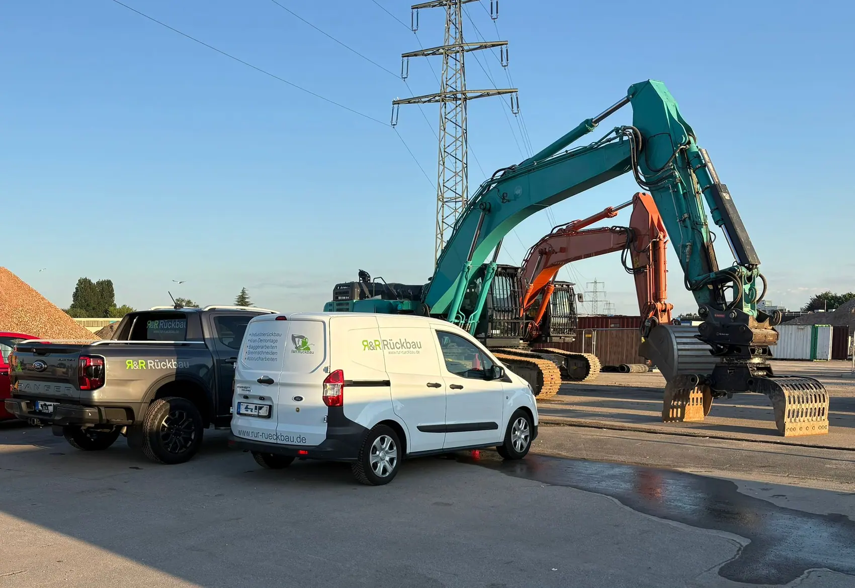 Baggerarbeiten – Aufnahme von einer Baustelle von R&R Rückbau